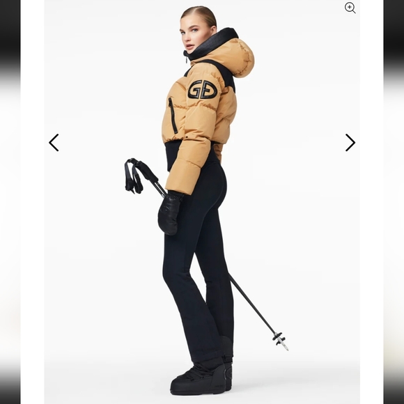 Goldbergh Reese Puffer Ski Jacket in  Latte - Picture 3 of 16